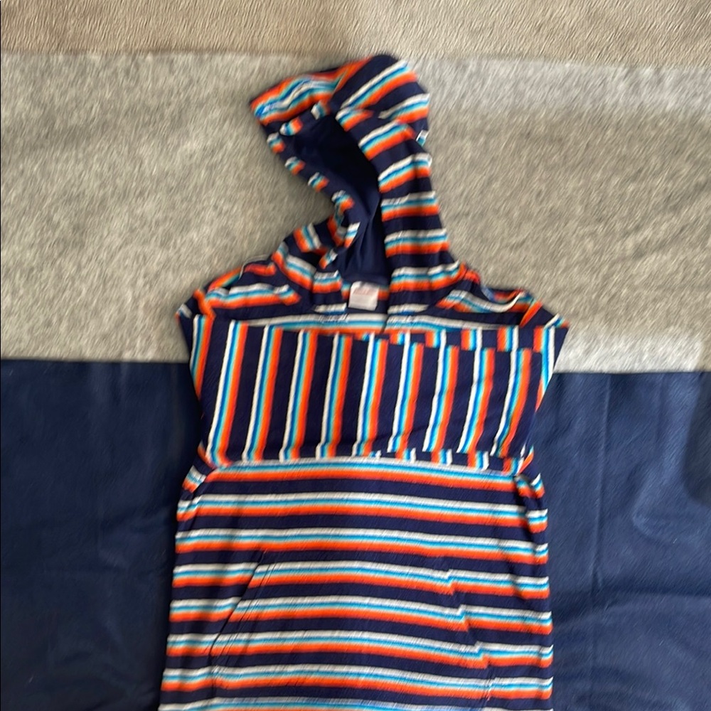 Unisex Hanna Anderson Striped Long Sleeve Beach Cover-Up